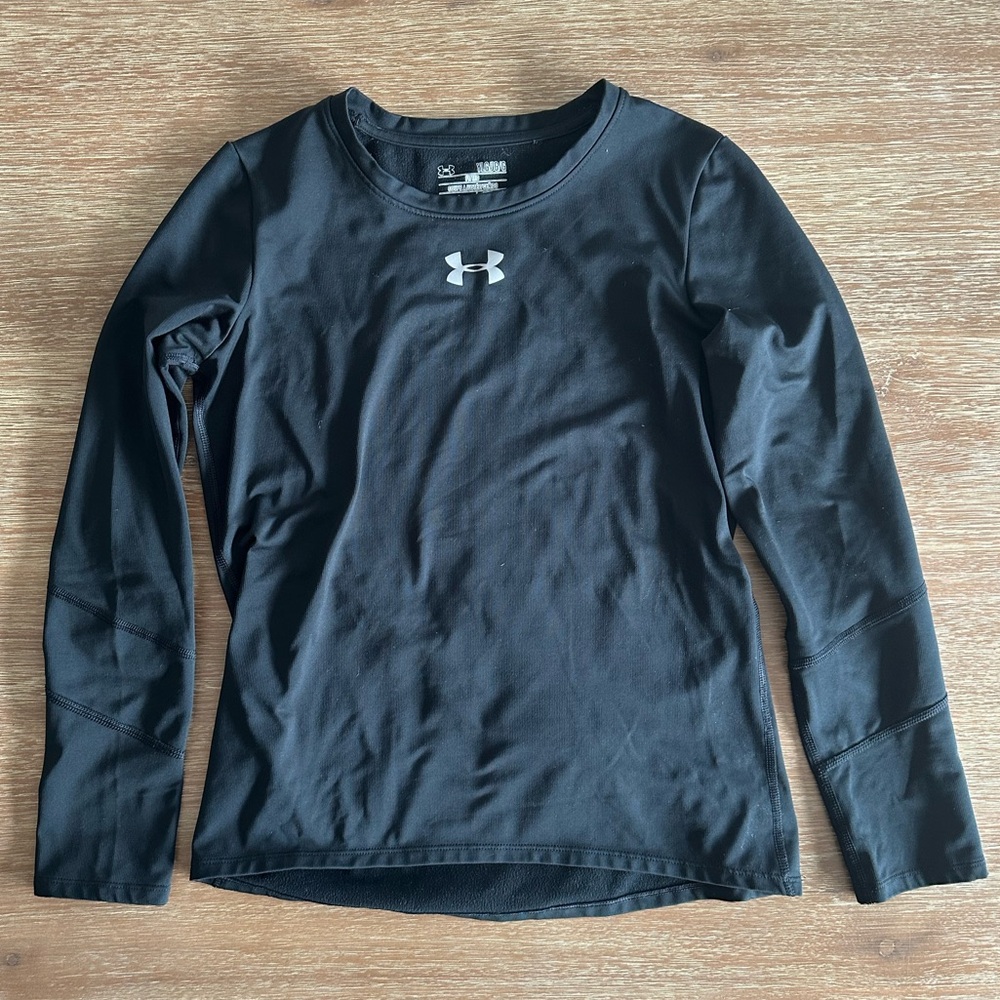 Under Armour Boys’ Black Long-Sleeve Base Layer Shirt